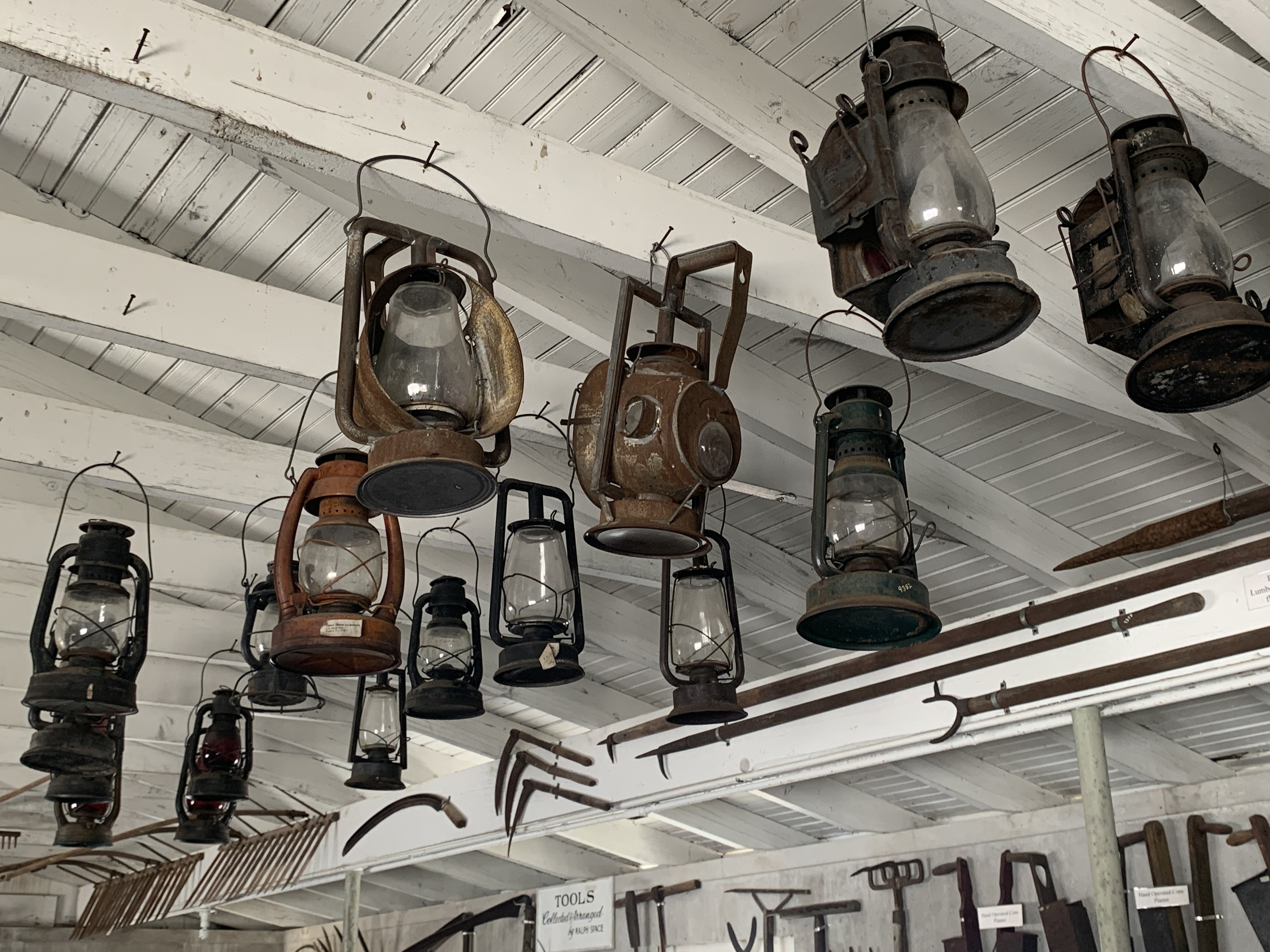 A collection of old lanterns. Photo courtesy of Space Farms.