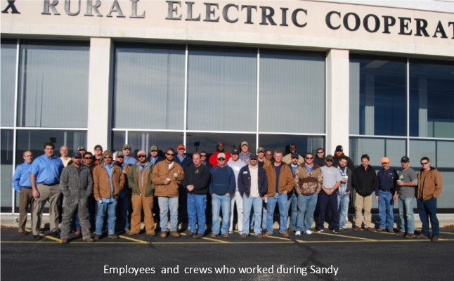 Pictured: The employees and mutual aid crews who worked to restore power following Hurricane Sandy.