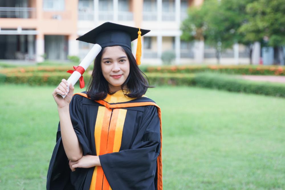 Graduate standing with diploma