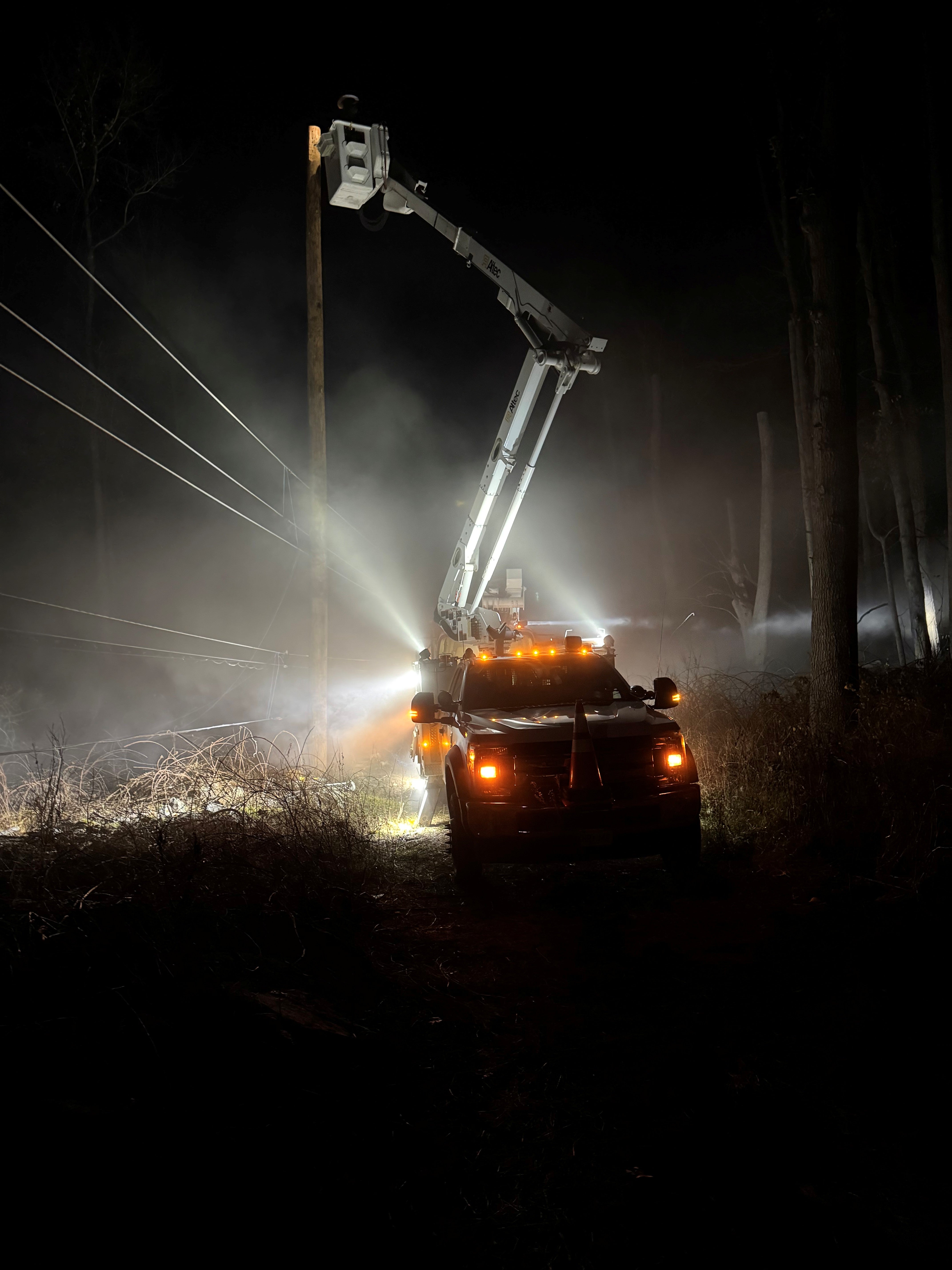 Photo of nighttime restoration
