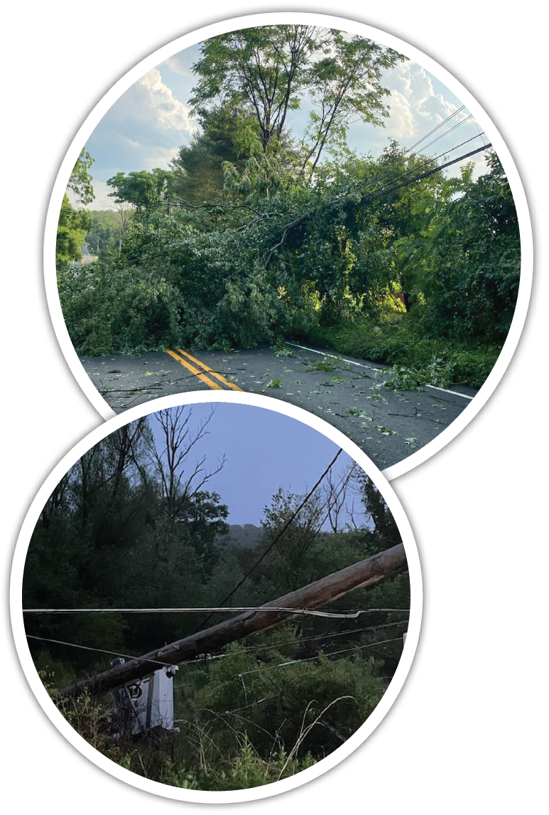 Photos of storm damage from summer 2024