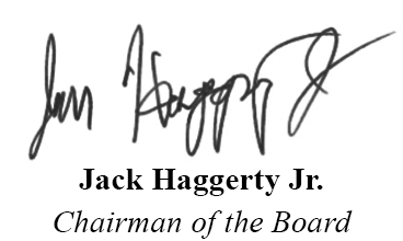 Jack Haggerty, Chairman of the Board