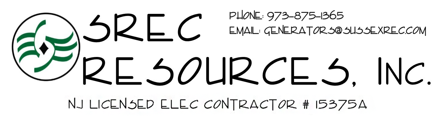 SREC Resources, Inc. | NJ Licensed Elec. Contractor #15375A | Phone: 973-875-5101 | Email: Generators@sussexrec.com