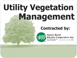 Utility Vegetation Management, contracted by: Sussex Rural Electric Cooperative